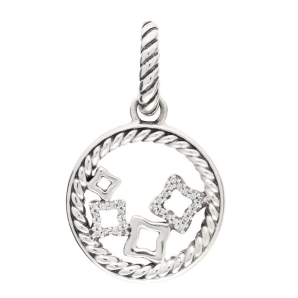 David Yurman Jewelry - David Yurman 🎉Host Pick🎉🎈RARE🎉 925 Quatrefoil coil diamond  pendant or charm